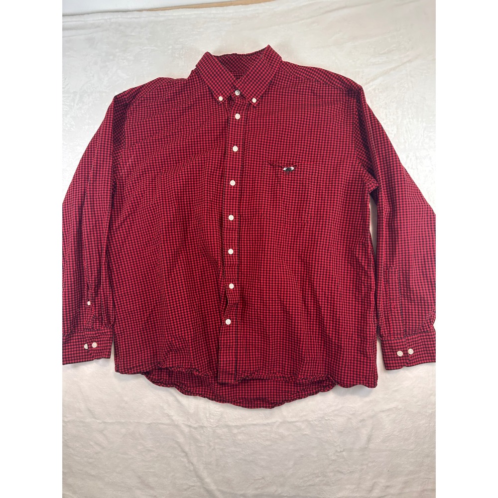 Southern Roots Outfitter Button Down Shirt 2XL Red Black Gingham Mens